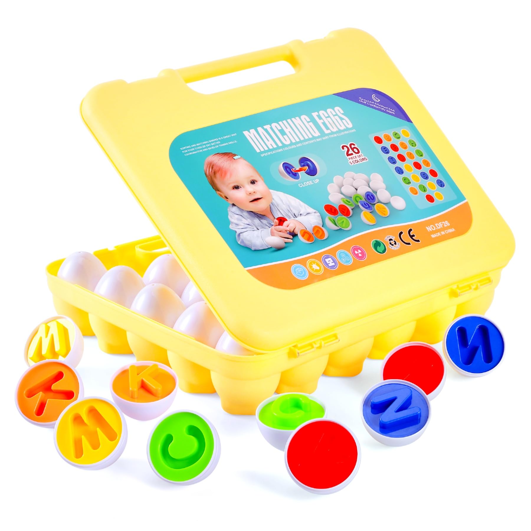 Amazon.com: J-hong Letters Matching Eggs 26PCS ABC Alphabet Easter